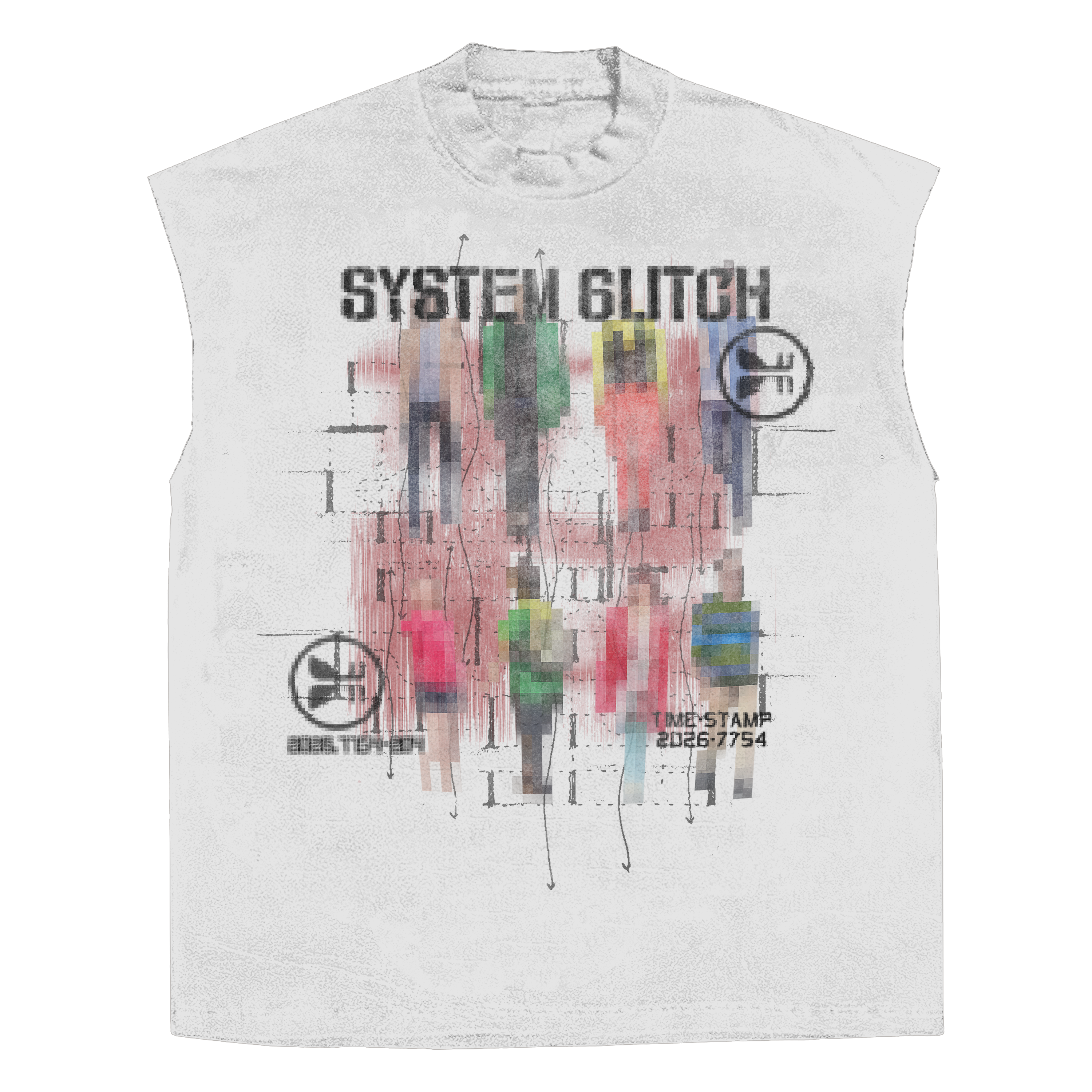 System Glitch Sleeveless Tee