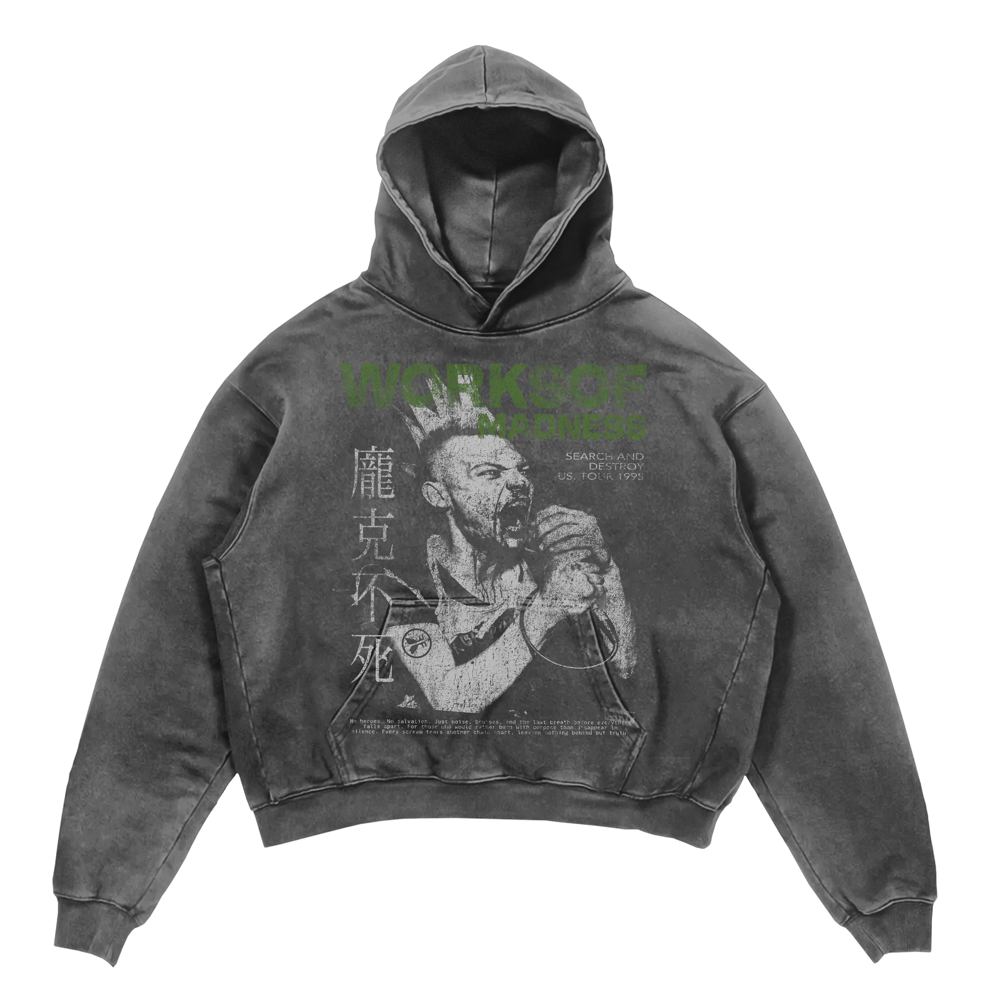 No Heroes Hoodie Grey