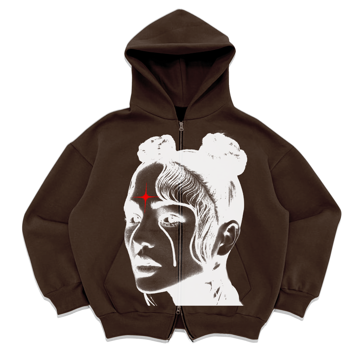 Spiritual Girl Zip Up - Brown