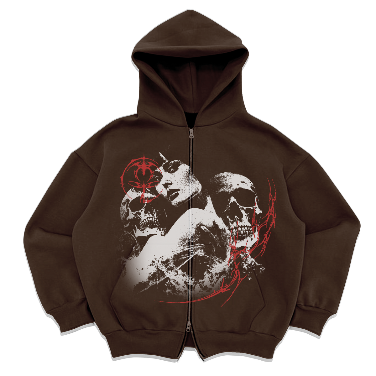 Lost Life Zip Up - Brown