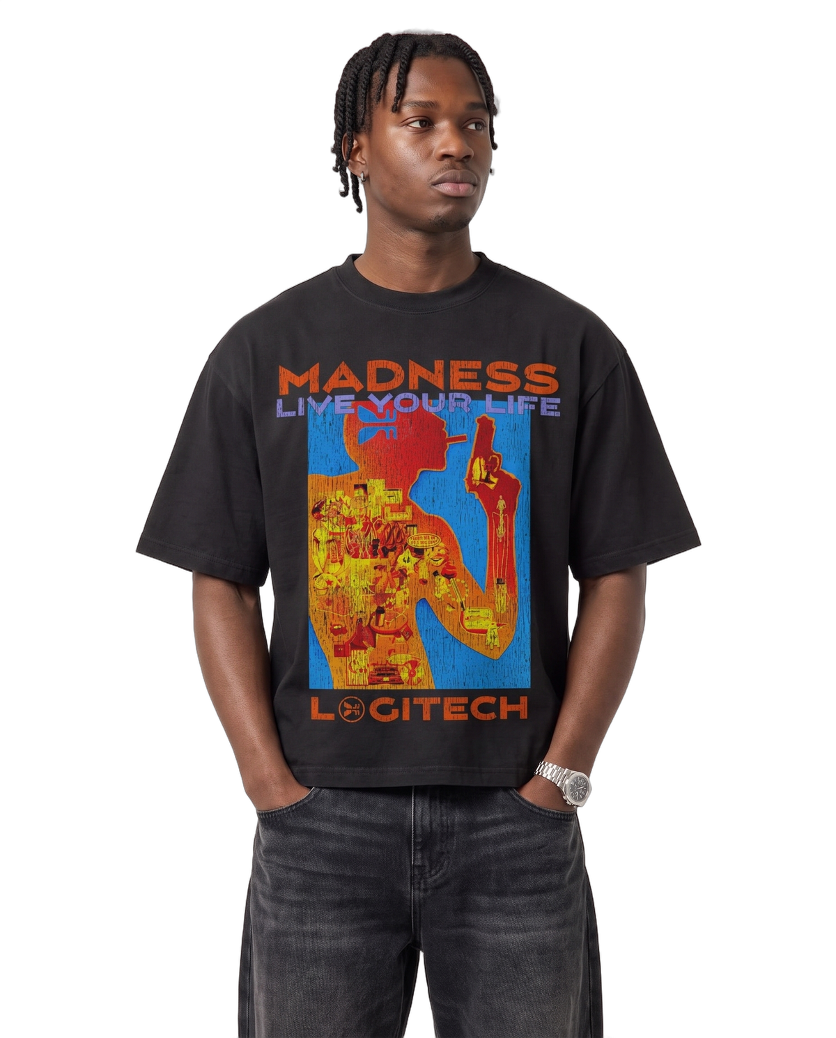 Logitech Drop Tee on body - Black