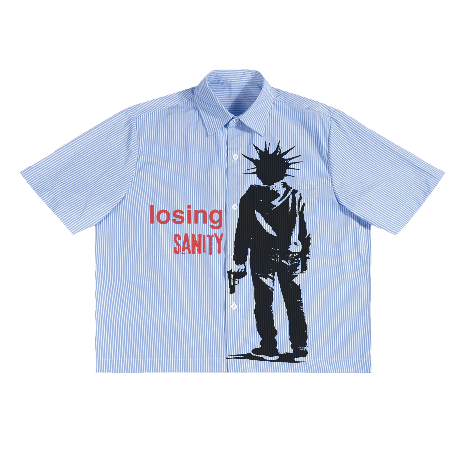 Losin Sanity Striped Boxy Shirt