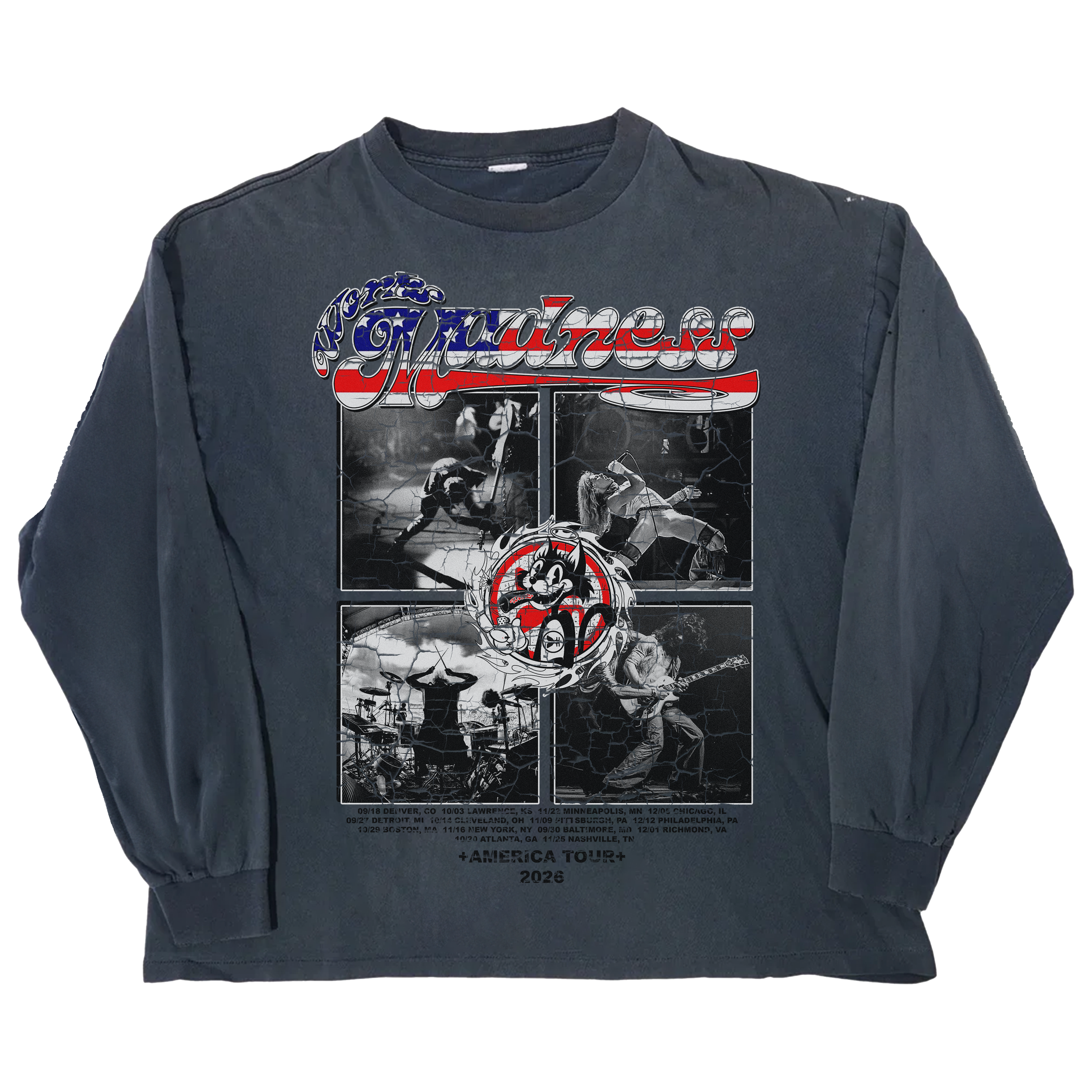 Madness Tour L/S Tee - Blue