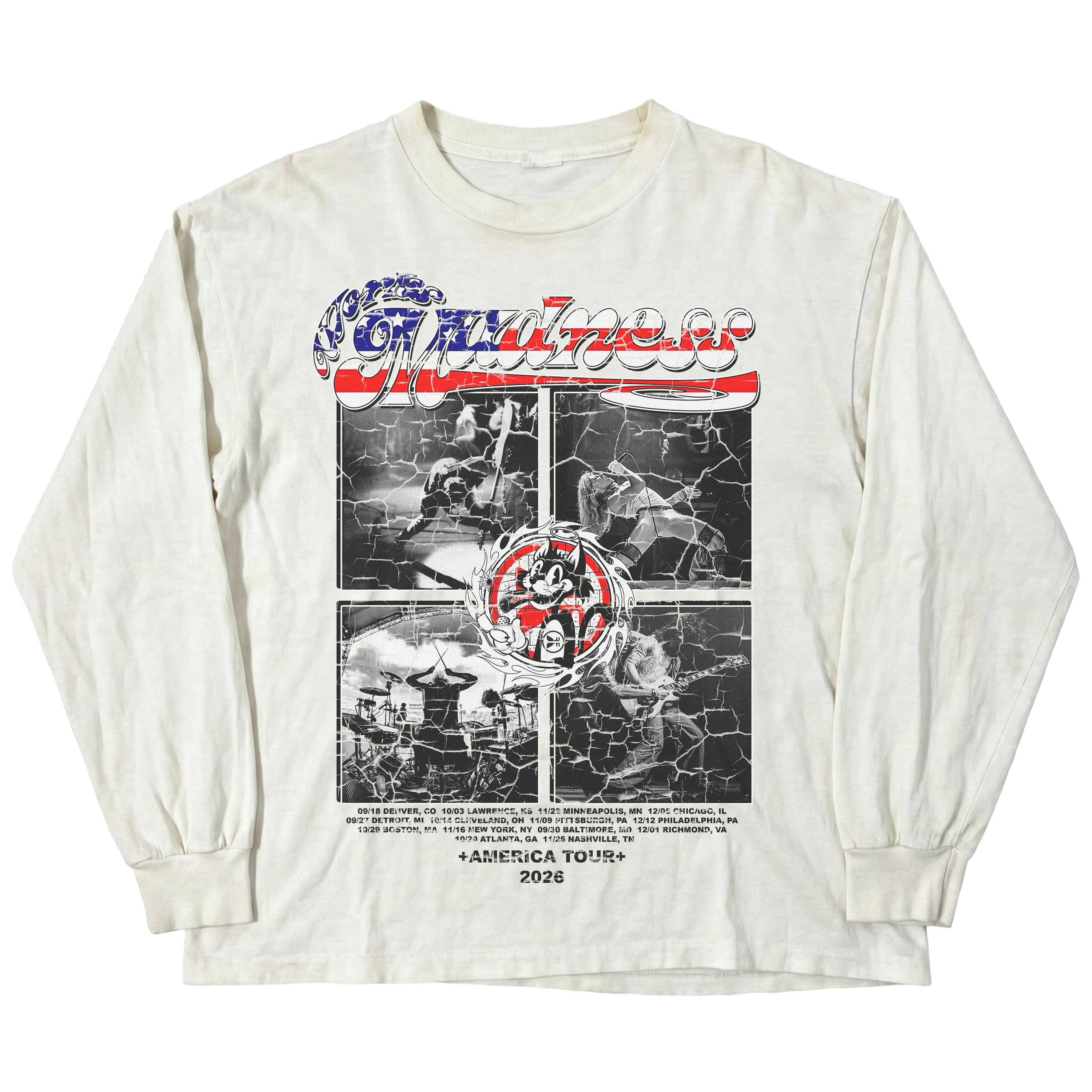 Madness Tour L/S Tee - White