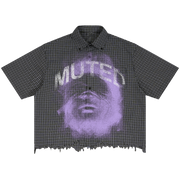 Muted Distress Button Up