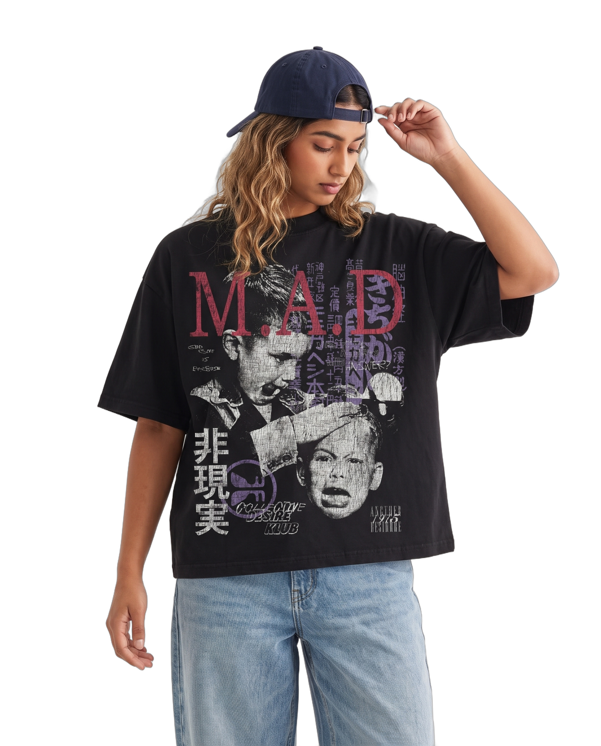 Mutually Assured Drop Tee on body - Black