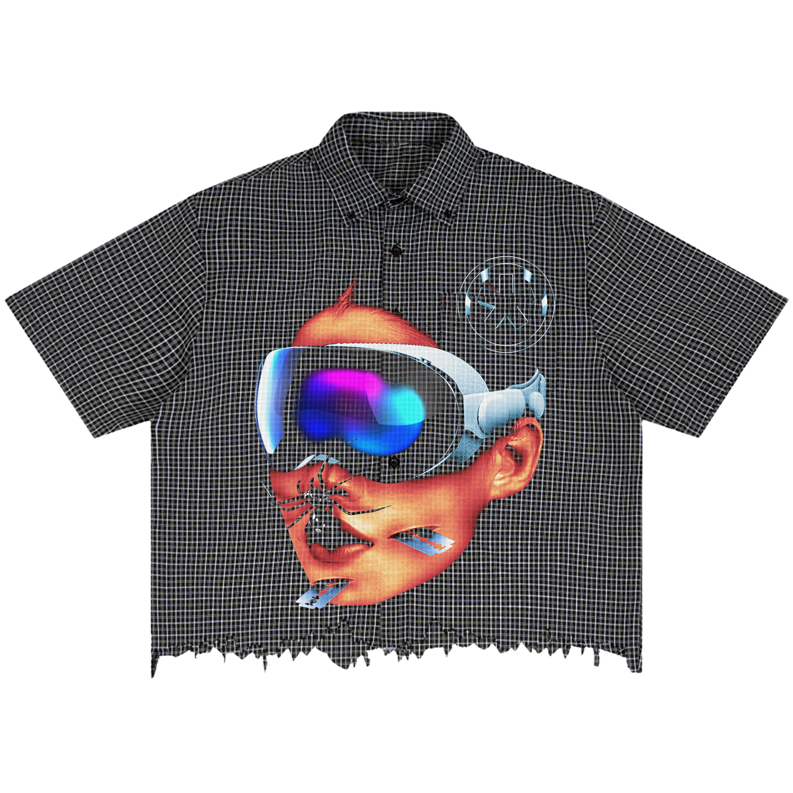 Vision Distress Button Up