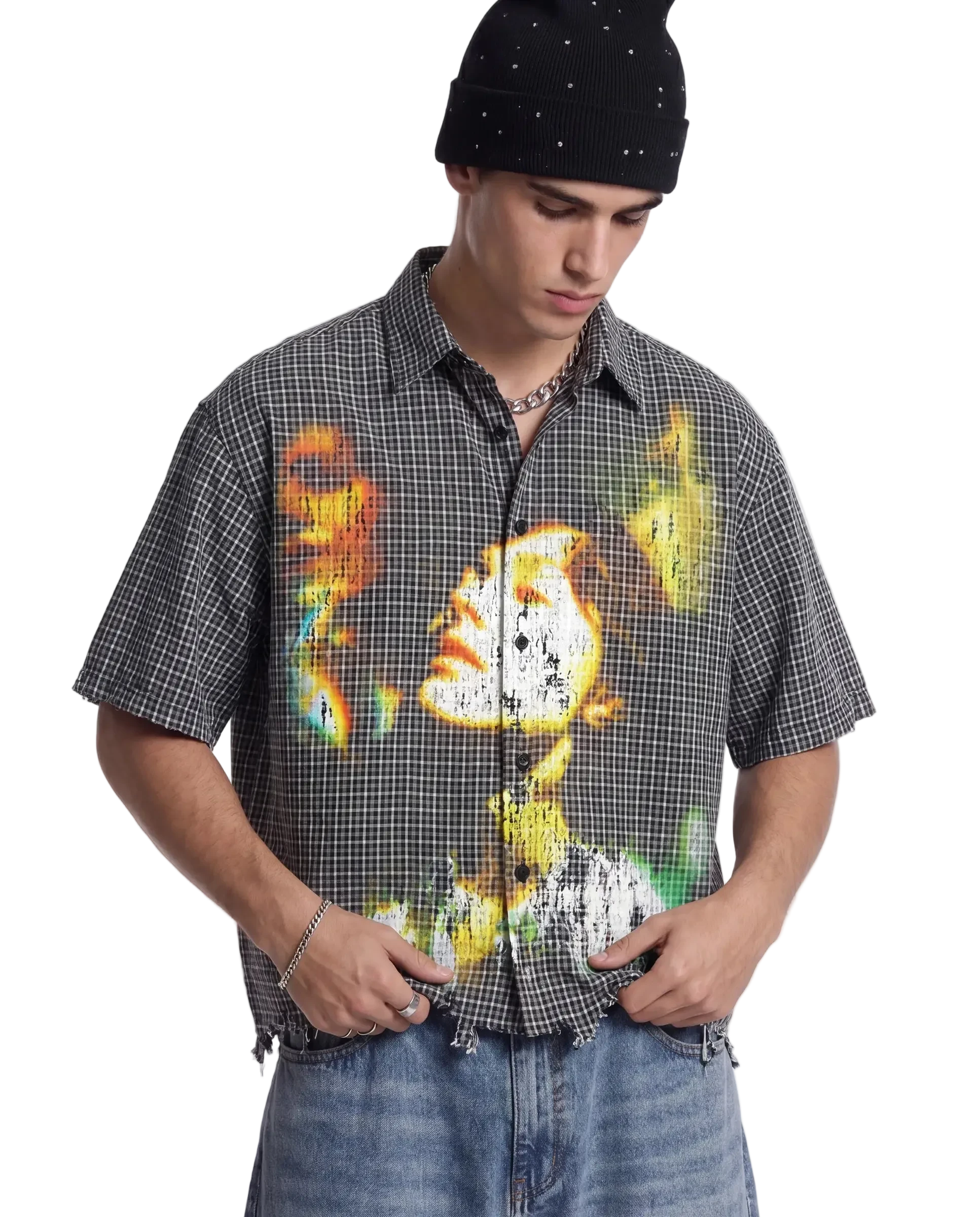 Envision Distress Button Up