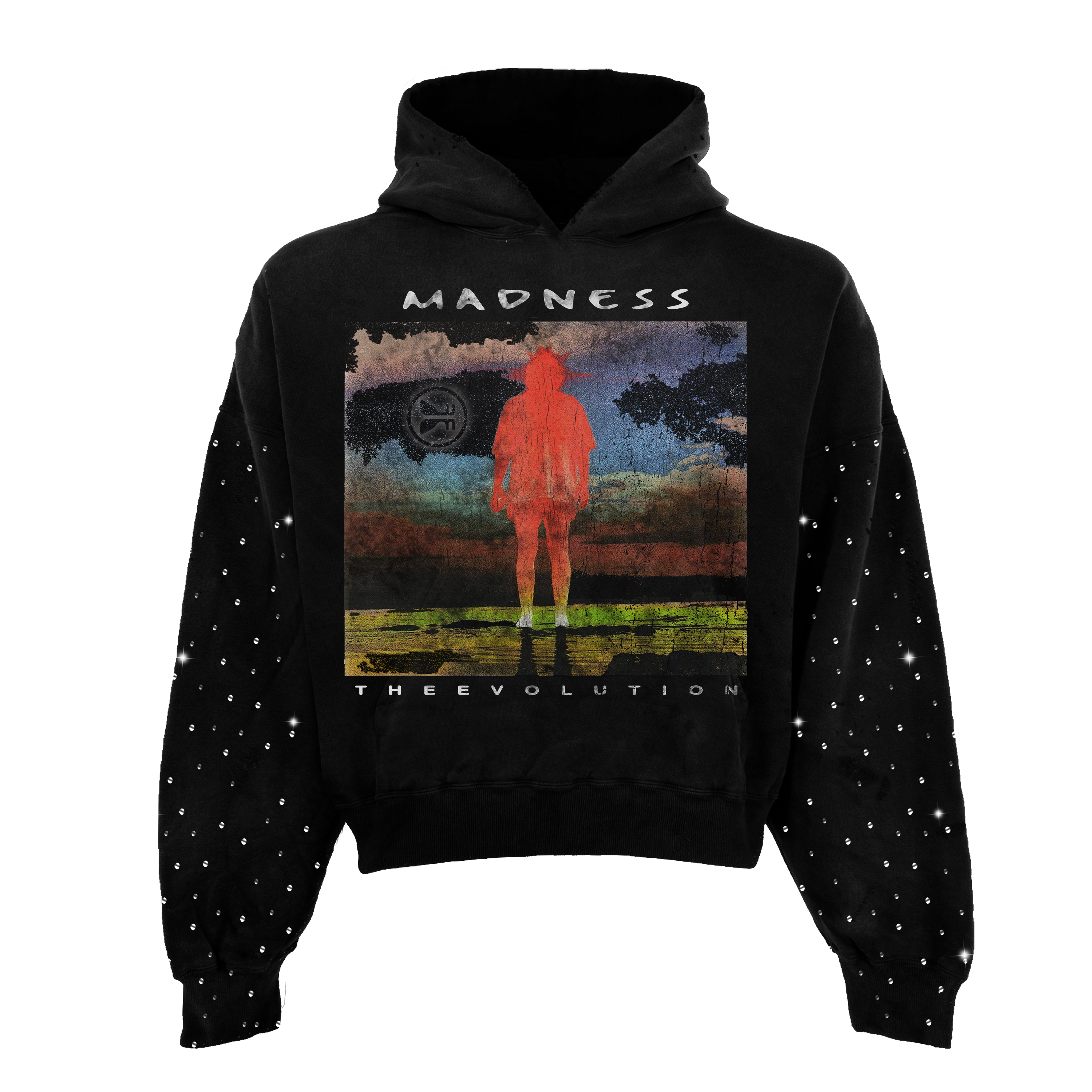 Mad Evolution Rhinestone Hoodie