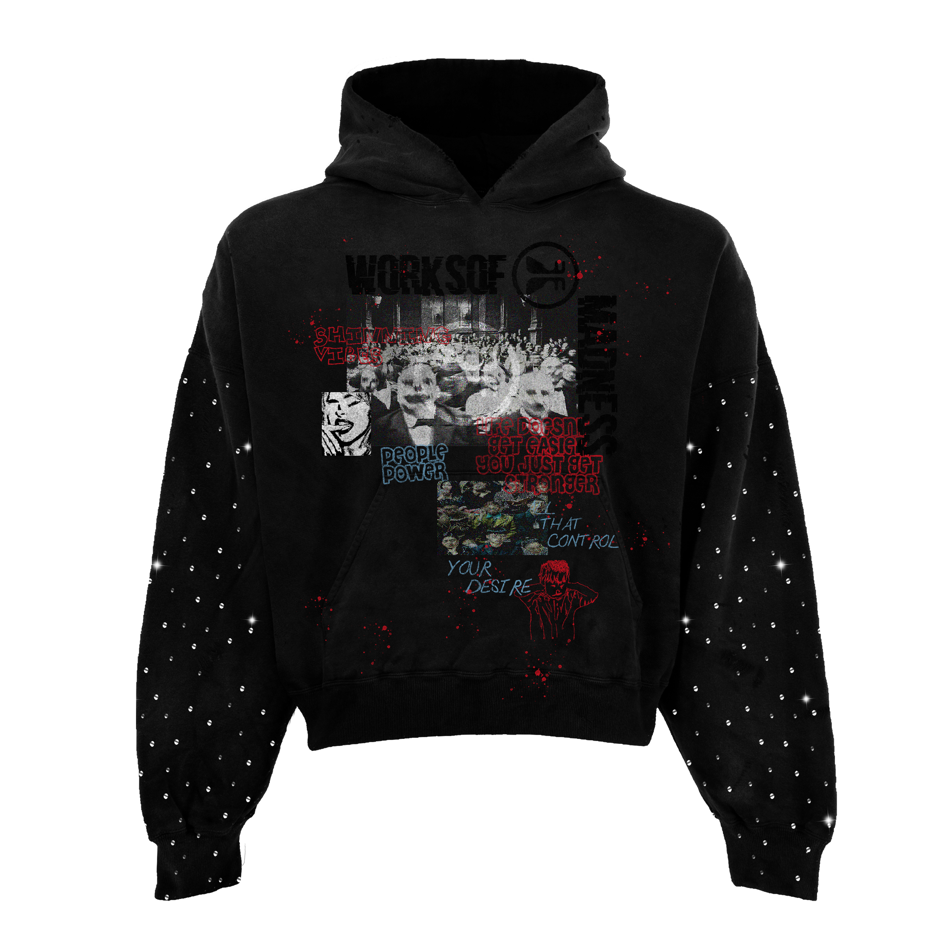 Mad Ppl Rhinestone Hoodie