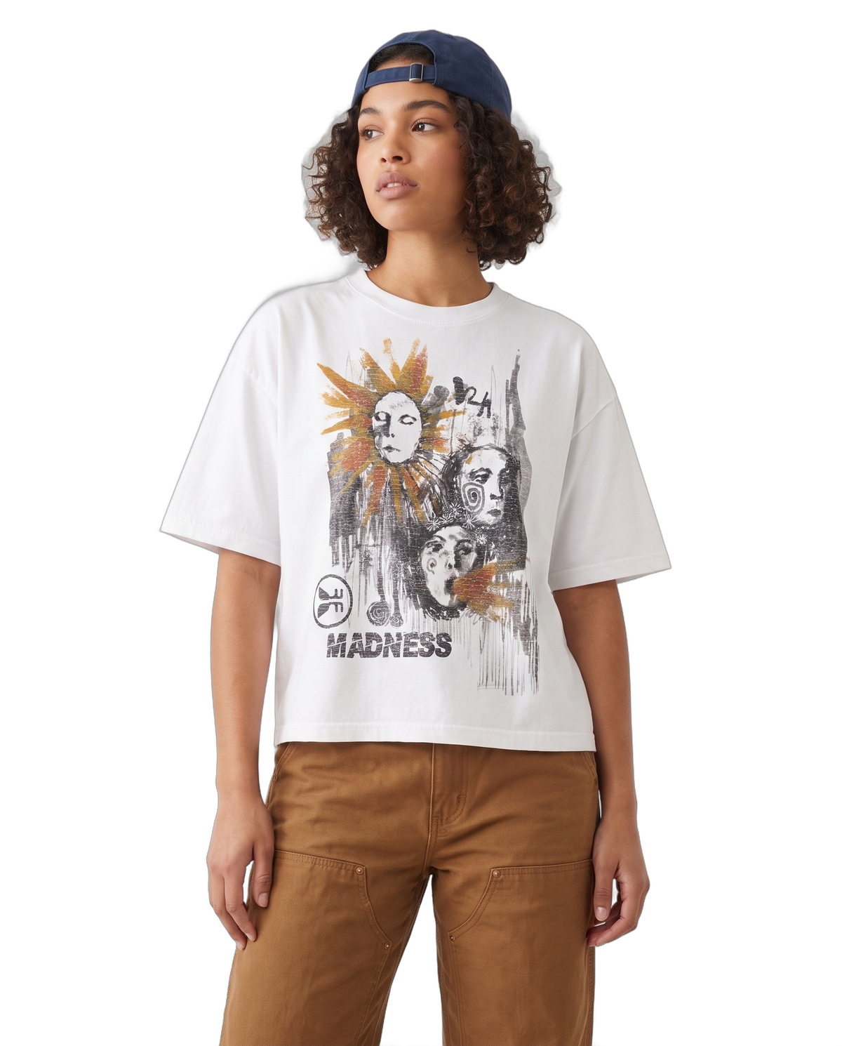 Sunstroke Drop Tee on body - White