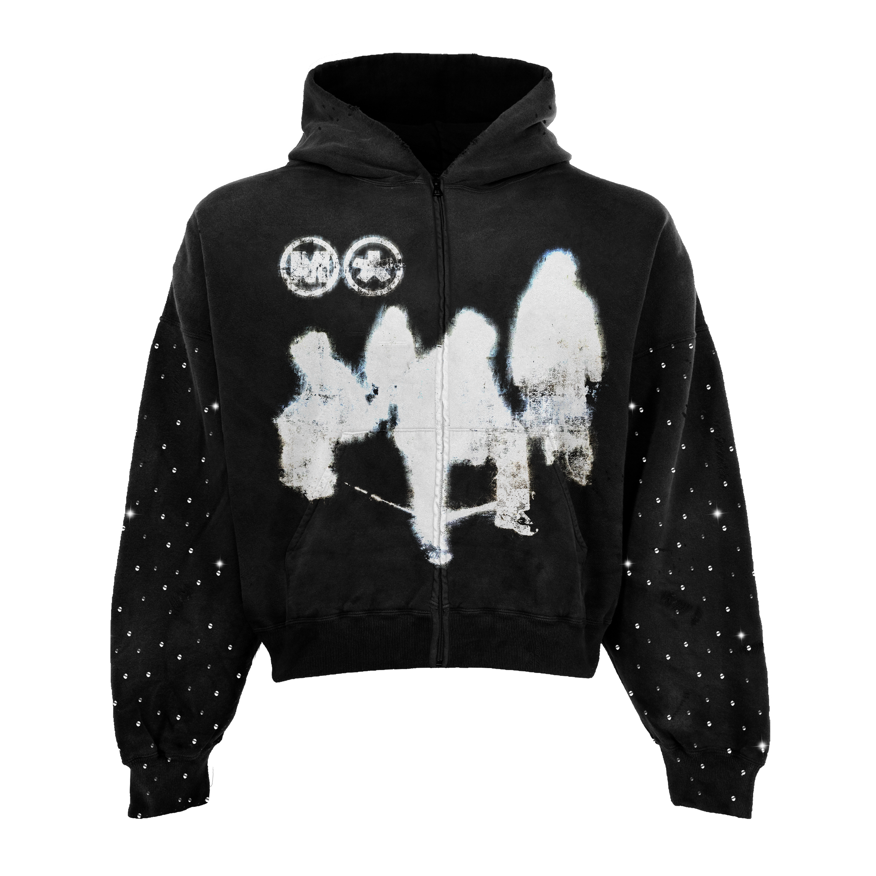 Lost Souls Rhinestone Zip Up