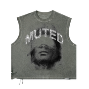 Muted Rhinestone Utility Cut Tee