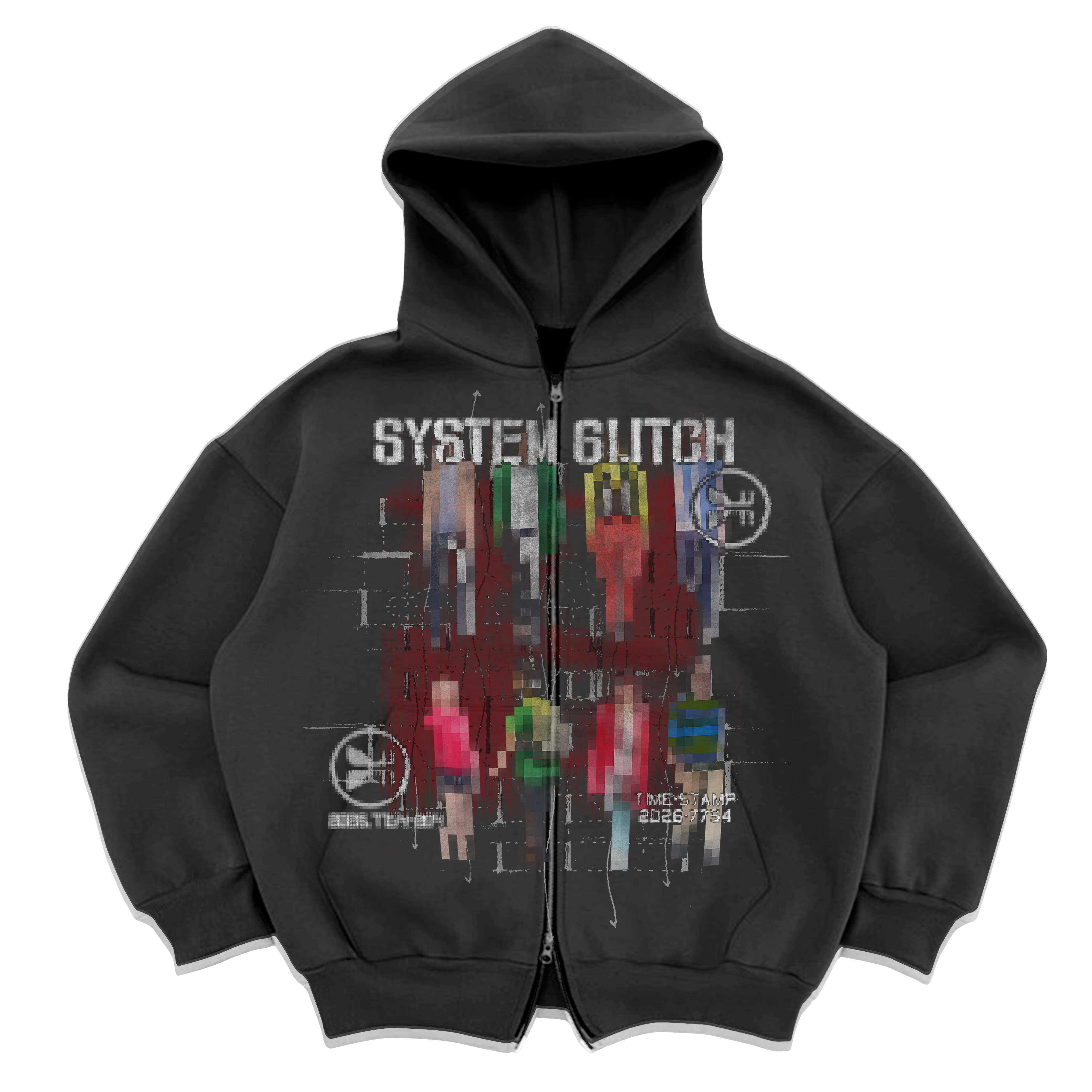 System Glitch Zip Up