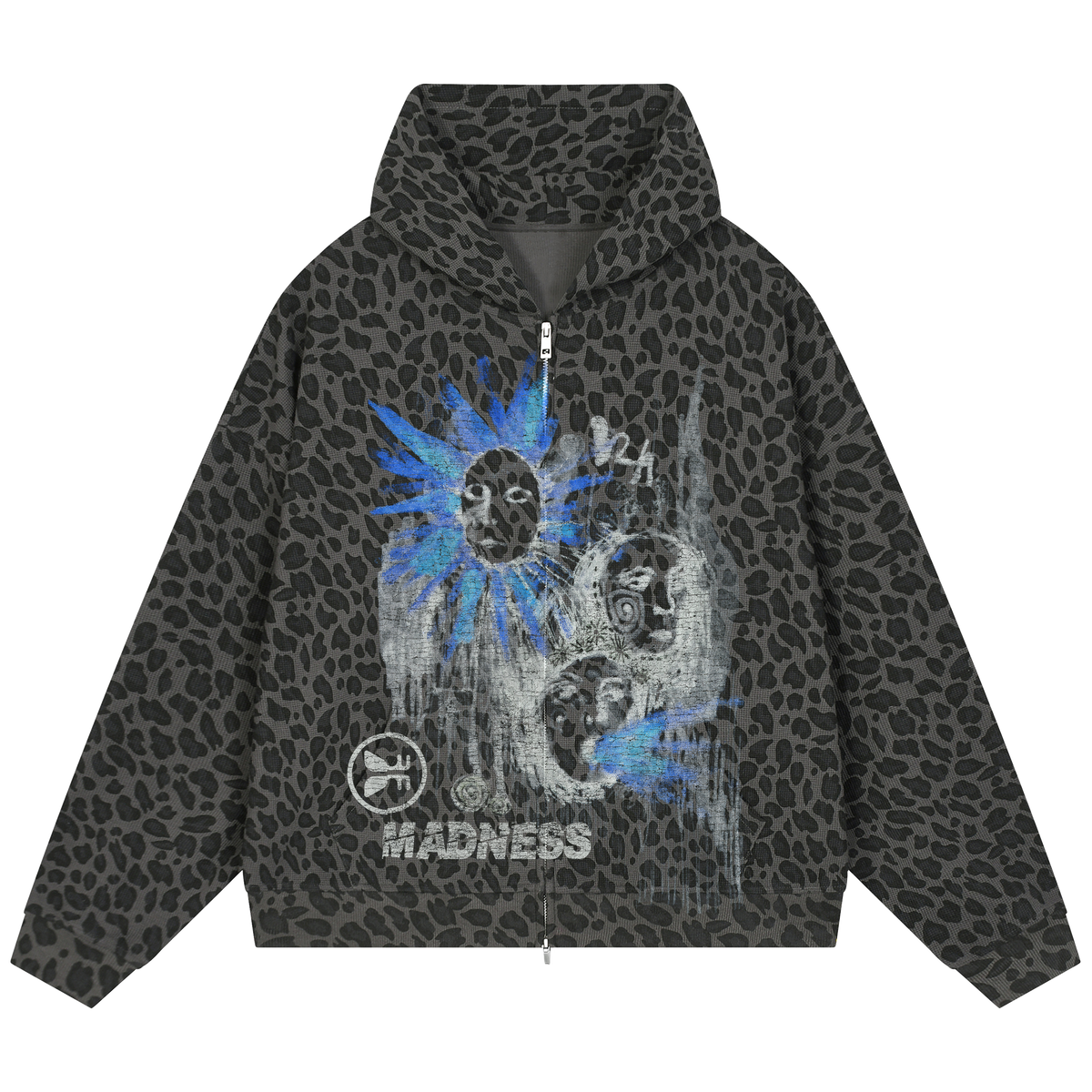Sunstroke Waffle Zip Up - Leopard