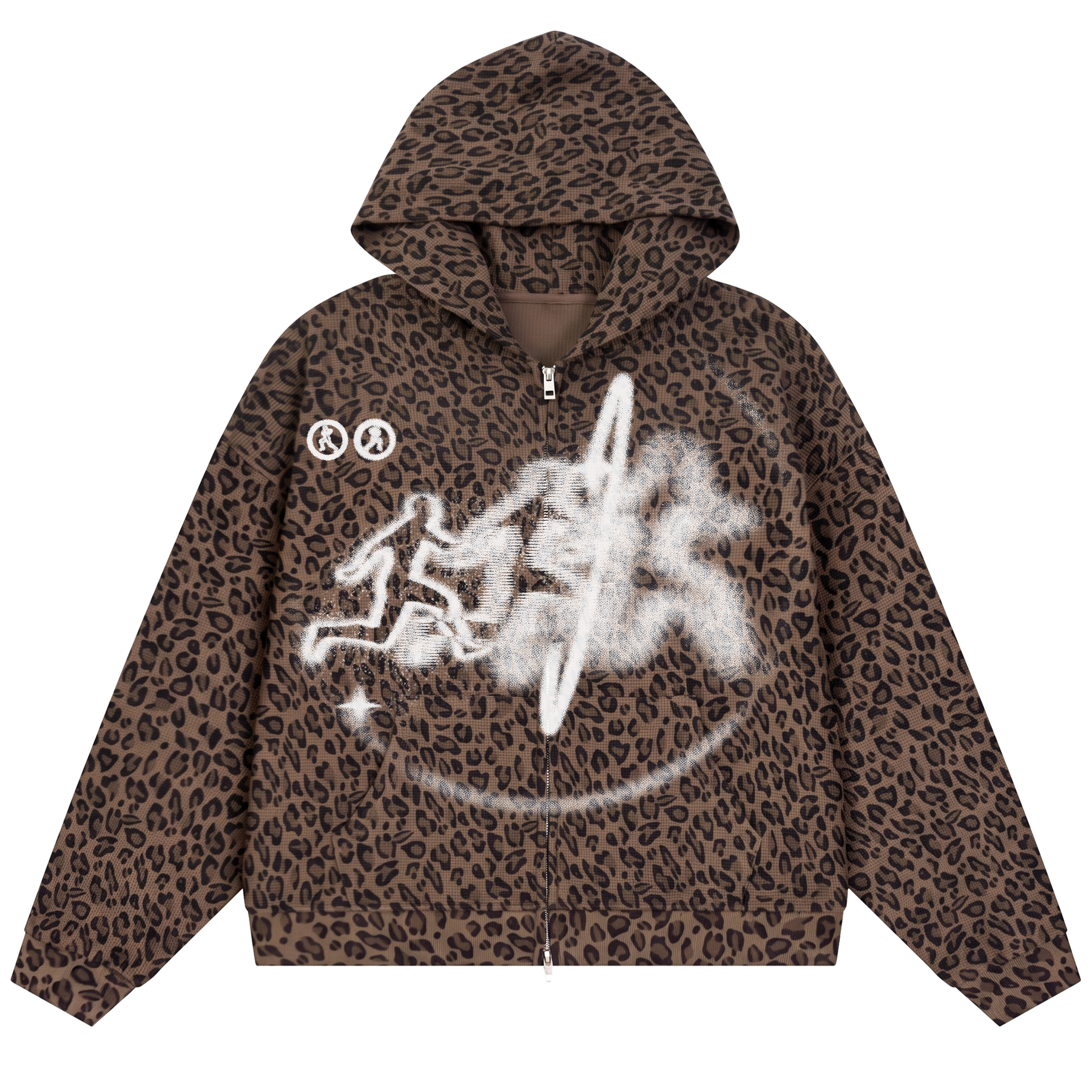 Warp Waffle Zip Up - Cheetah