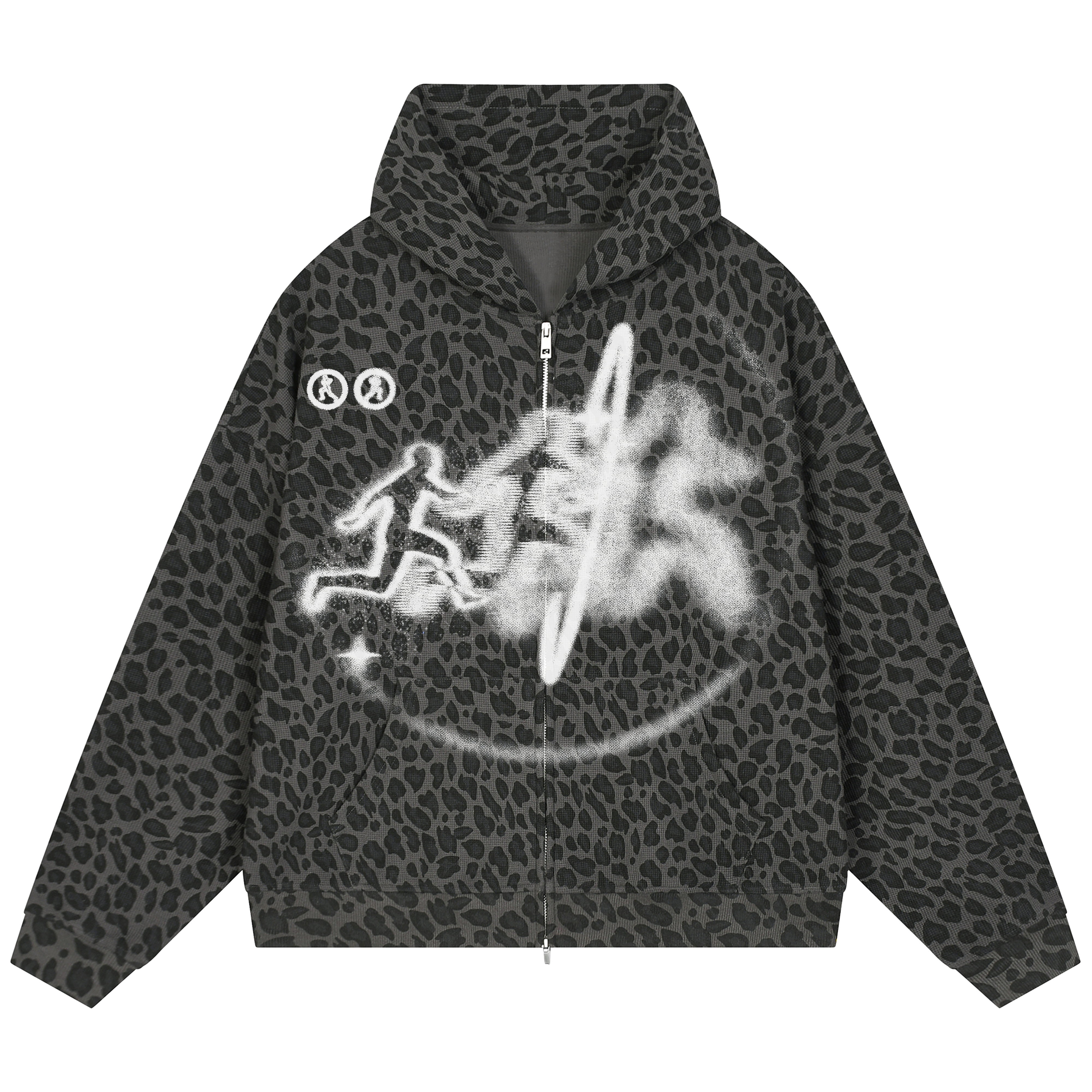 Warp Waffle Zip Up - Leopard