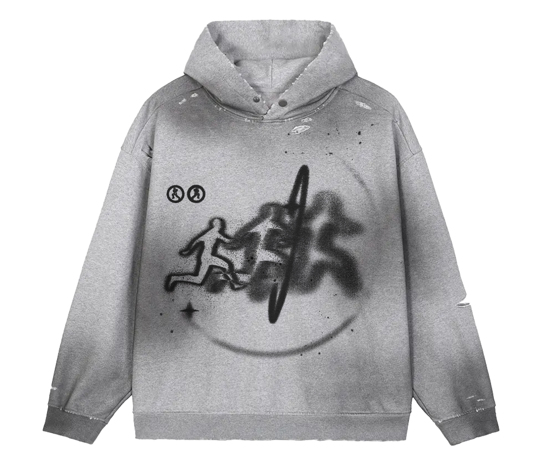 Warp Sun Fade Distress Hoodie