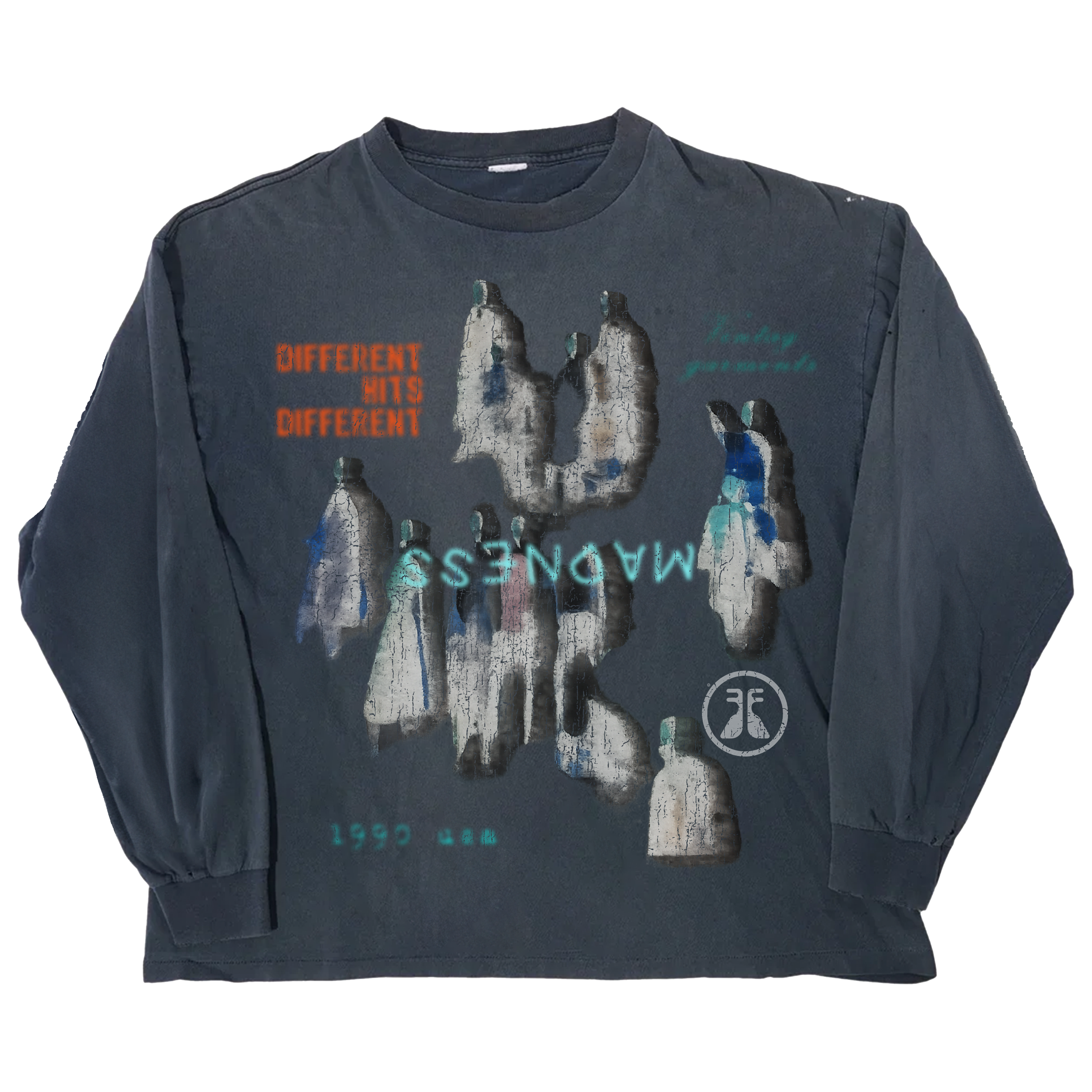 Water Damage L/S Tee - Blue