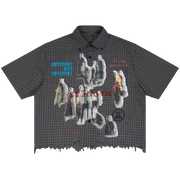Water Damage Distress Button Up