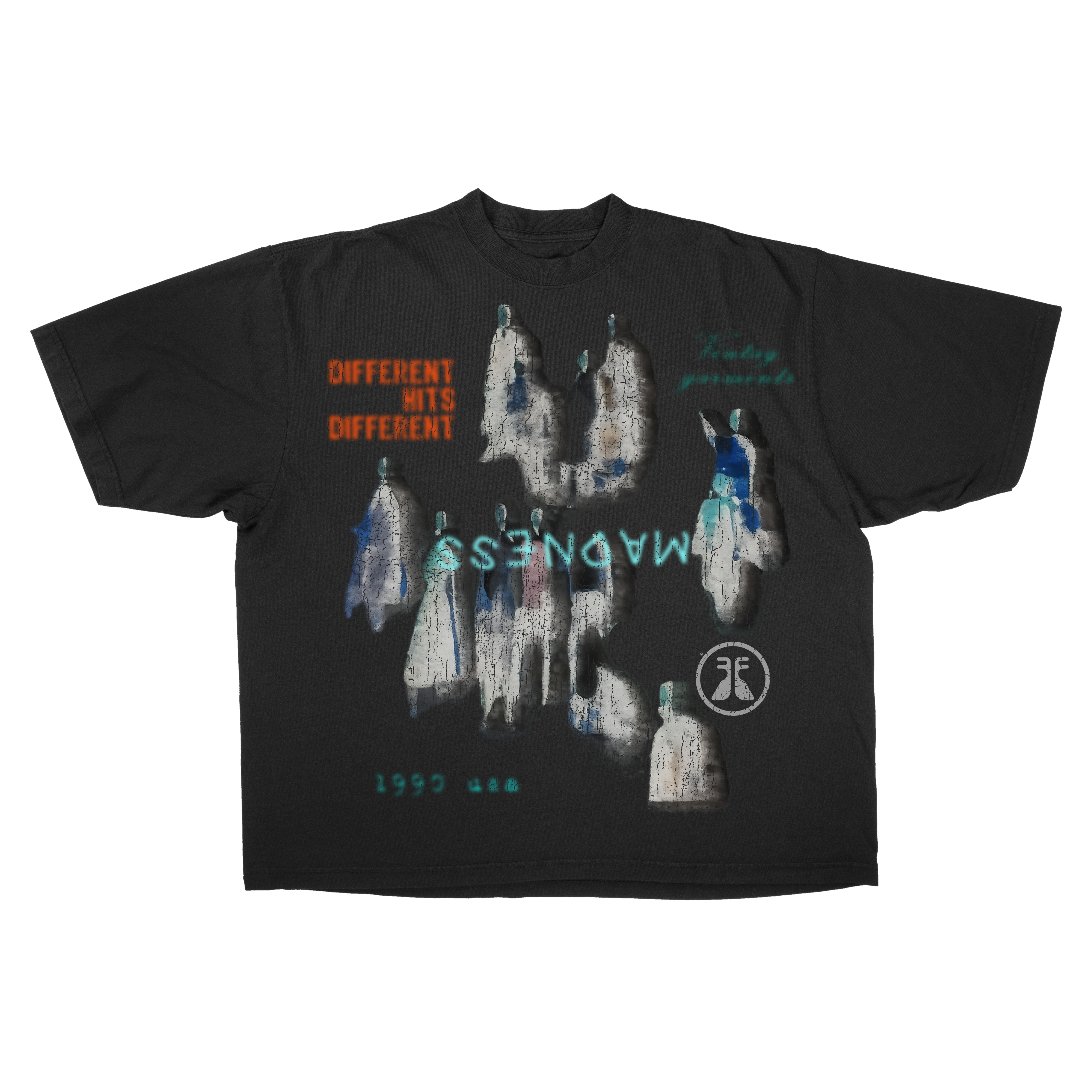 Water Damage Drop Tee - Black