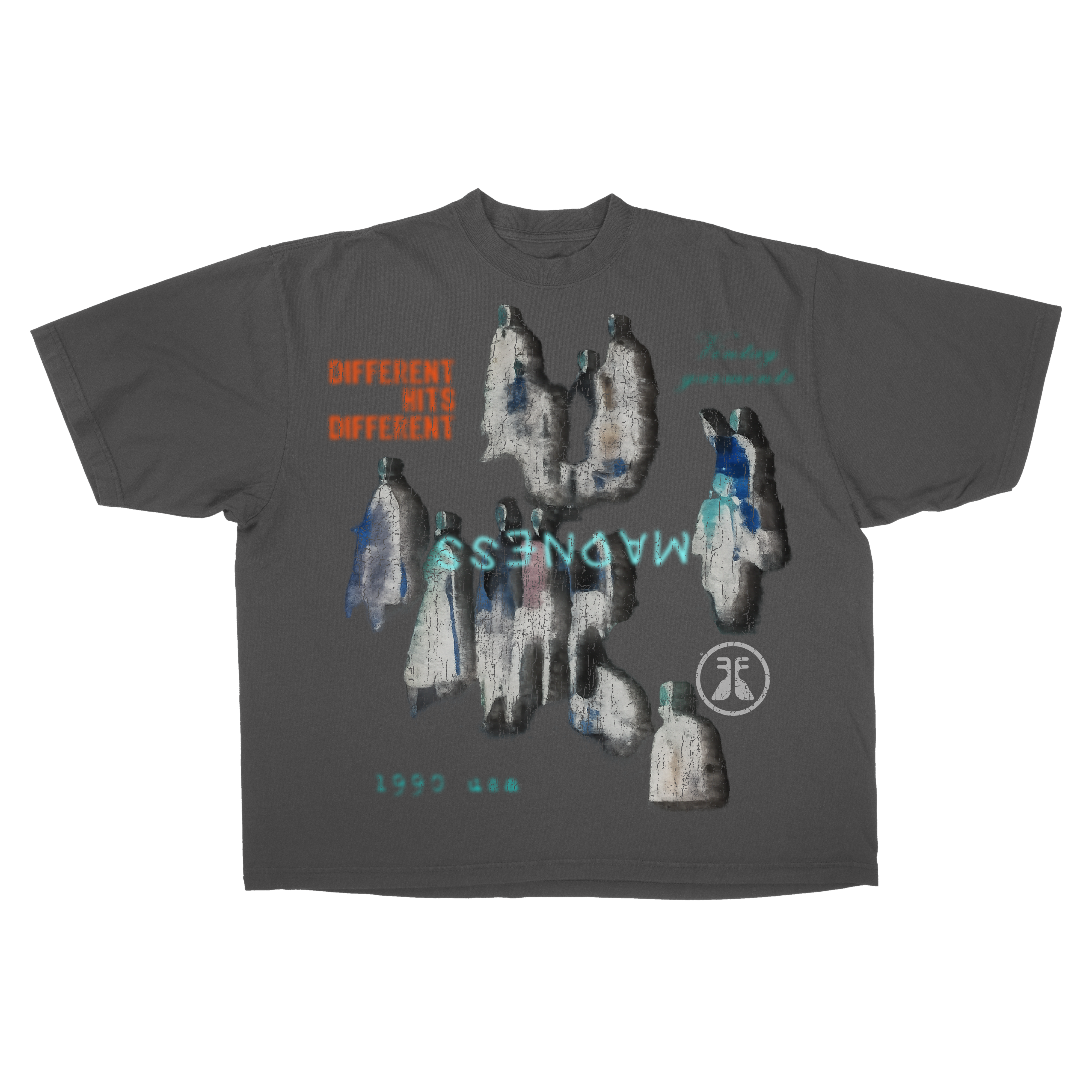 Water Damage Drop Tee - Grey