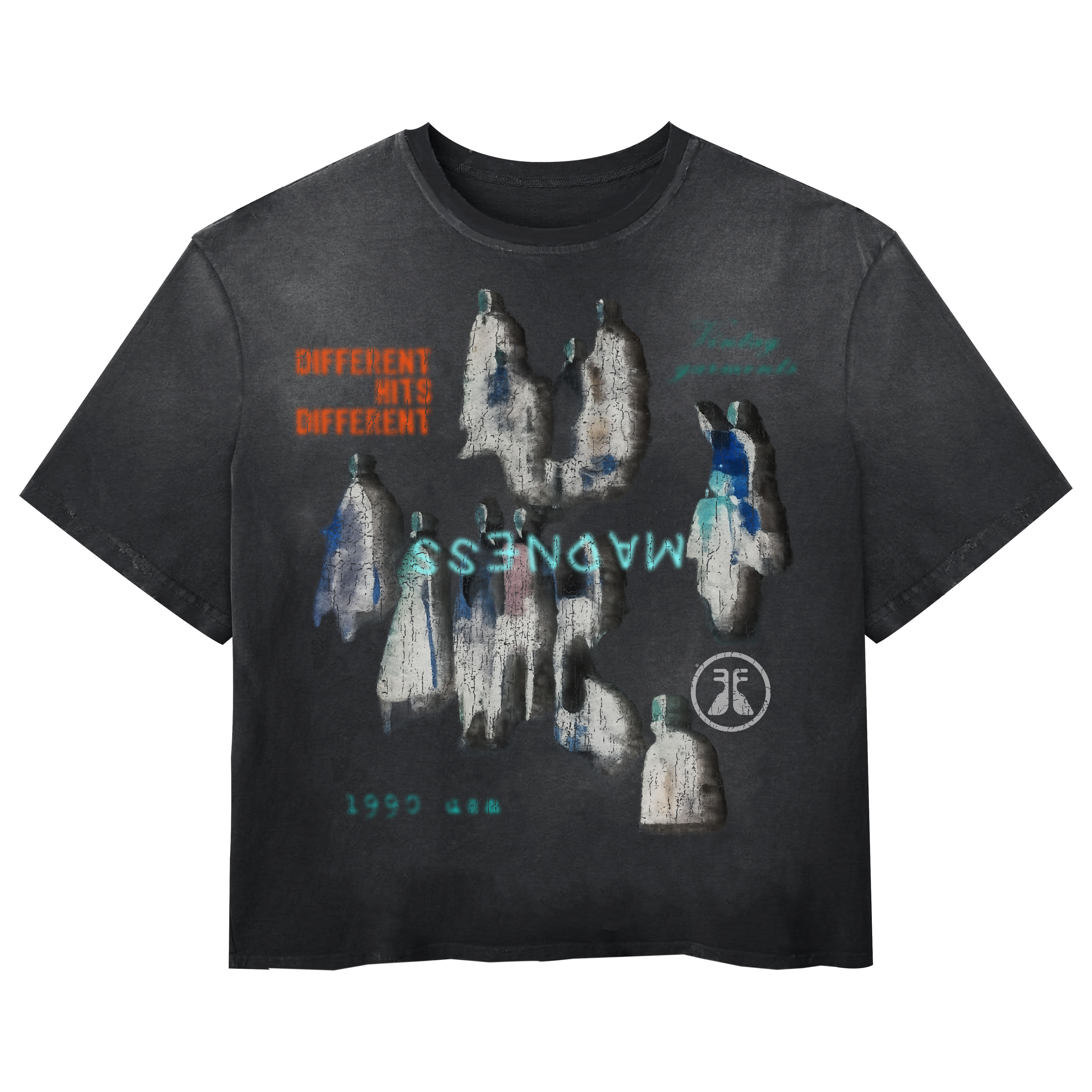 Water Damage Vintage Tee - Black