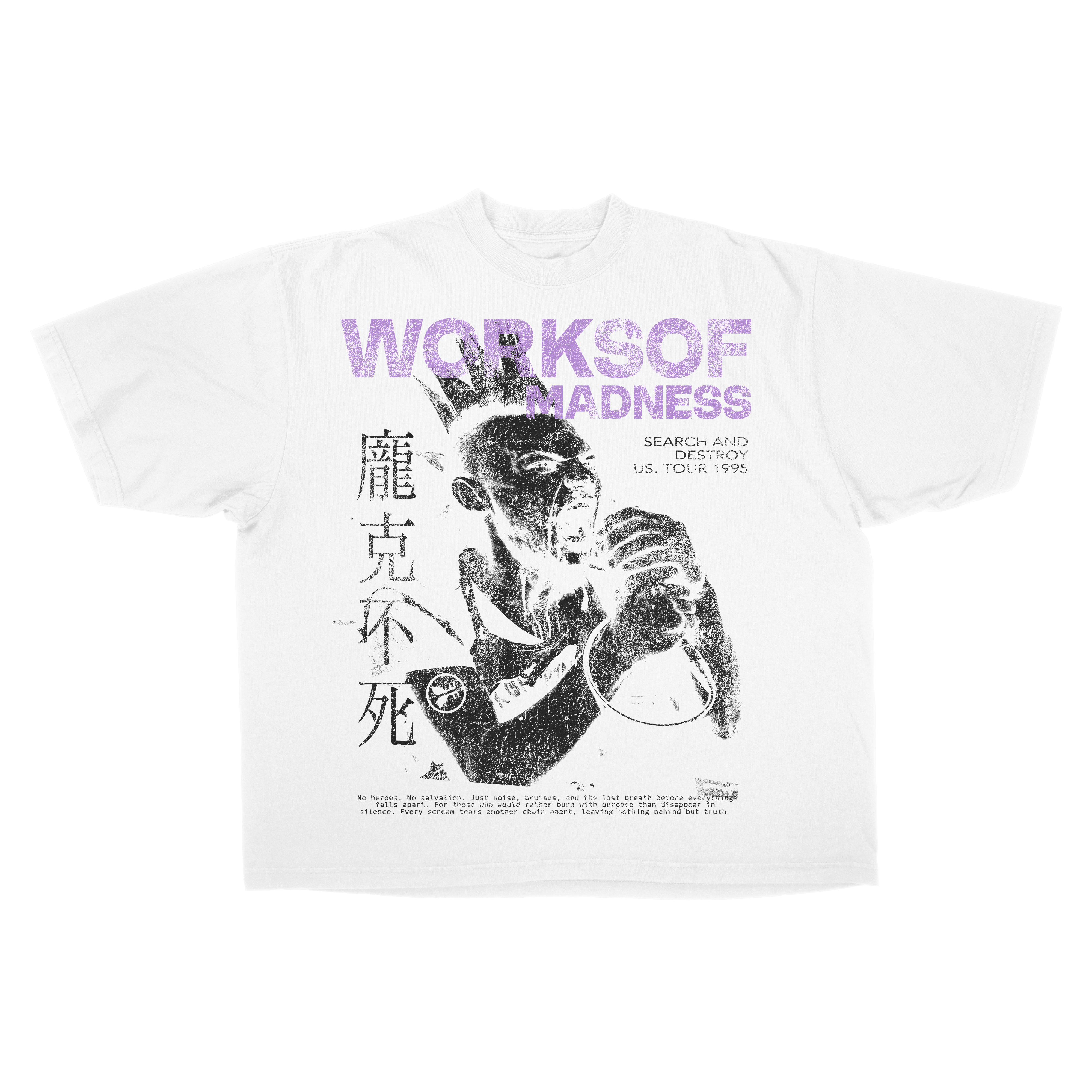 No Heroes Drop Tee White
