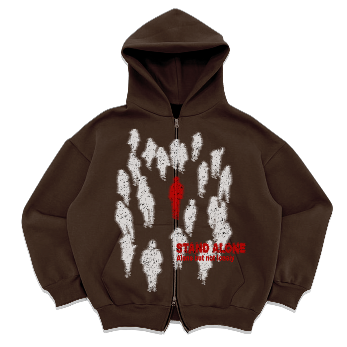 Stand Alone Zip Up - Brown