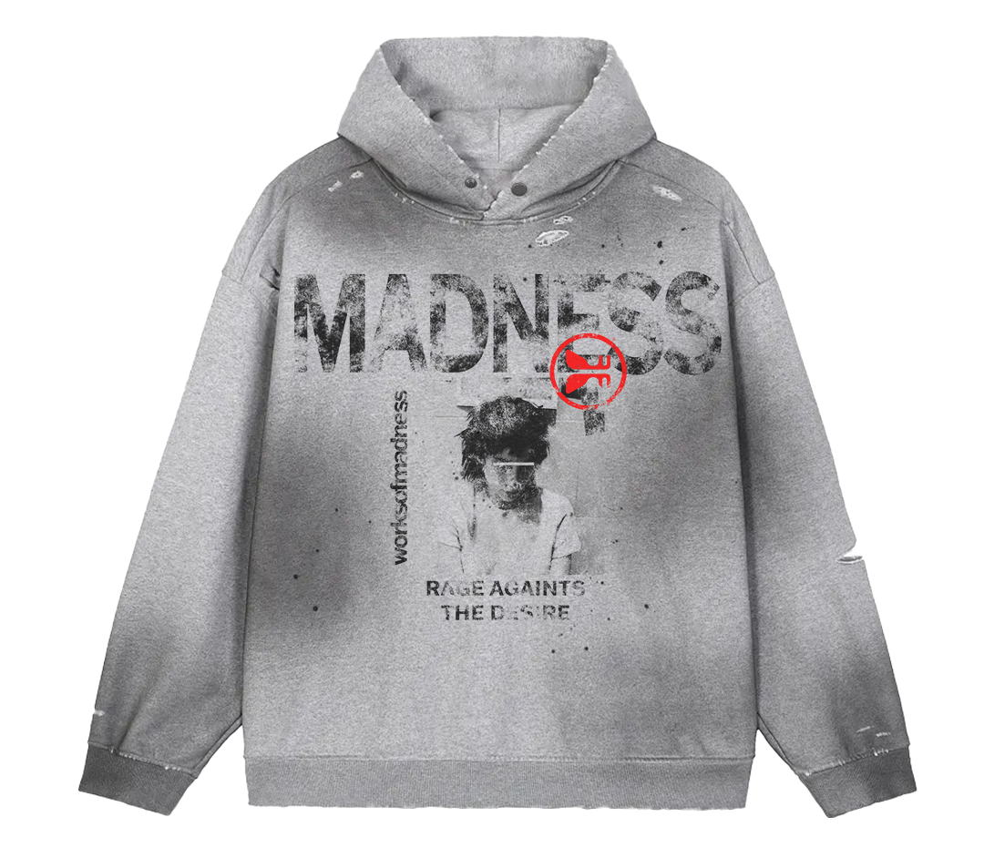 Rage Sun Fade Distress Hoodie