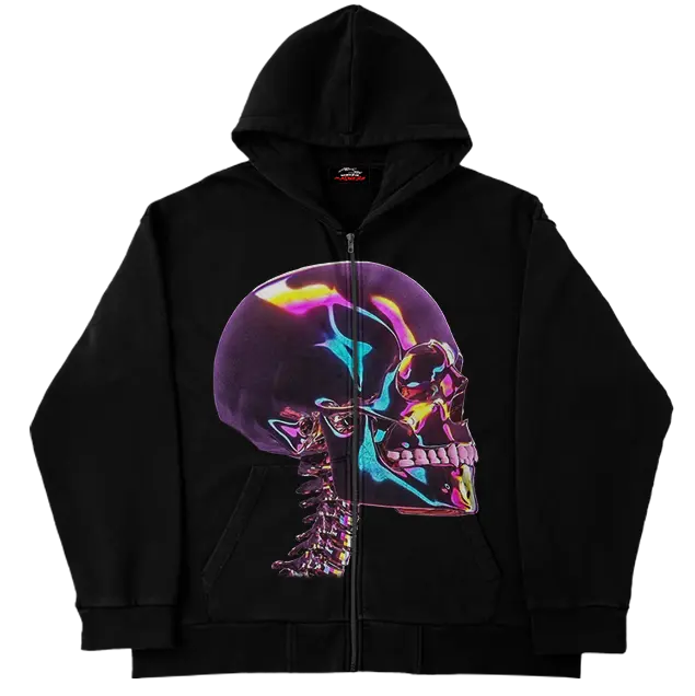 Cyberpunk Skull Zip Up WorksOfMadness