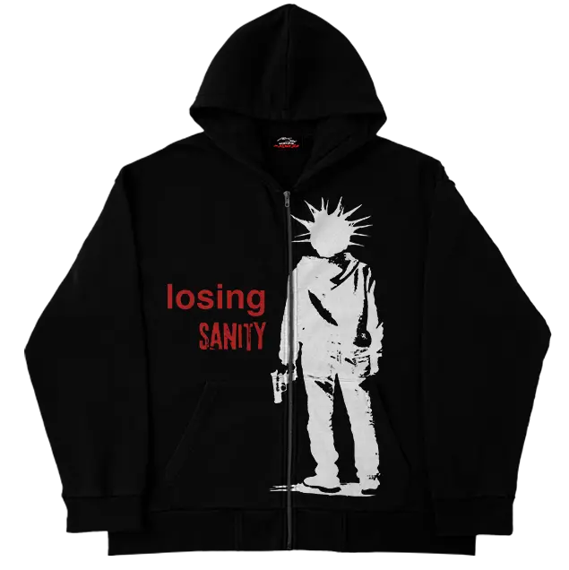 Losing Sanity Zip Up WorksOfMadness