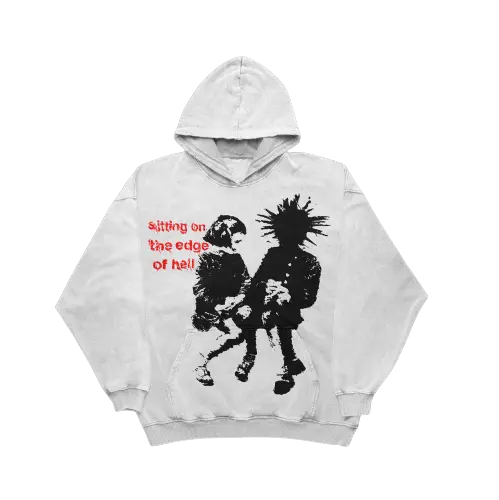 Sitting on the edge hoodie WorksOfMadness